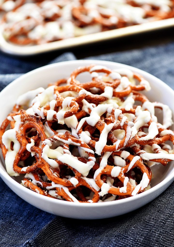 White Chocolate Cinnamon Pretzels