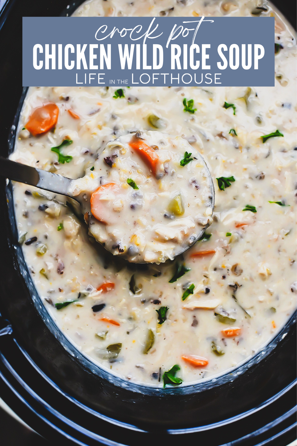 Crock Pot Chicken Wild Rice Soup is so tasty and delicious. All the flavors of the veggies combined with the rice and chicken make this soup yummy, hearty, and filling!