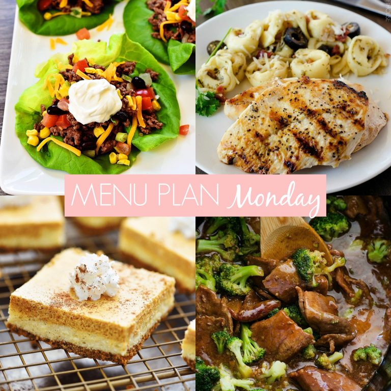 menu plan Monday