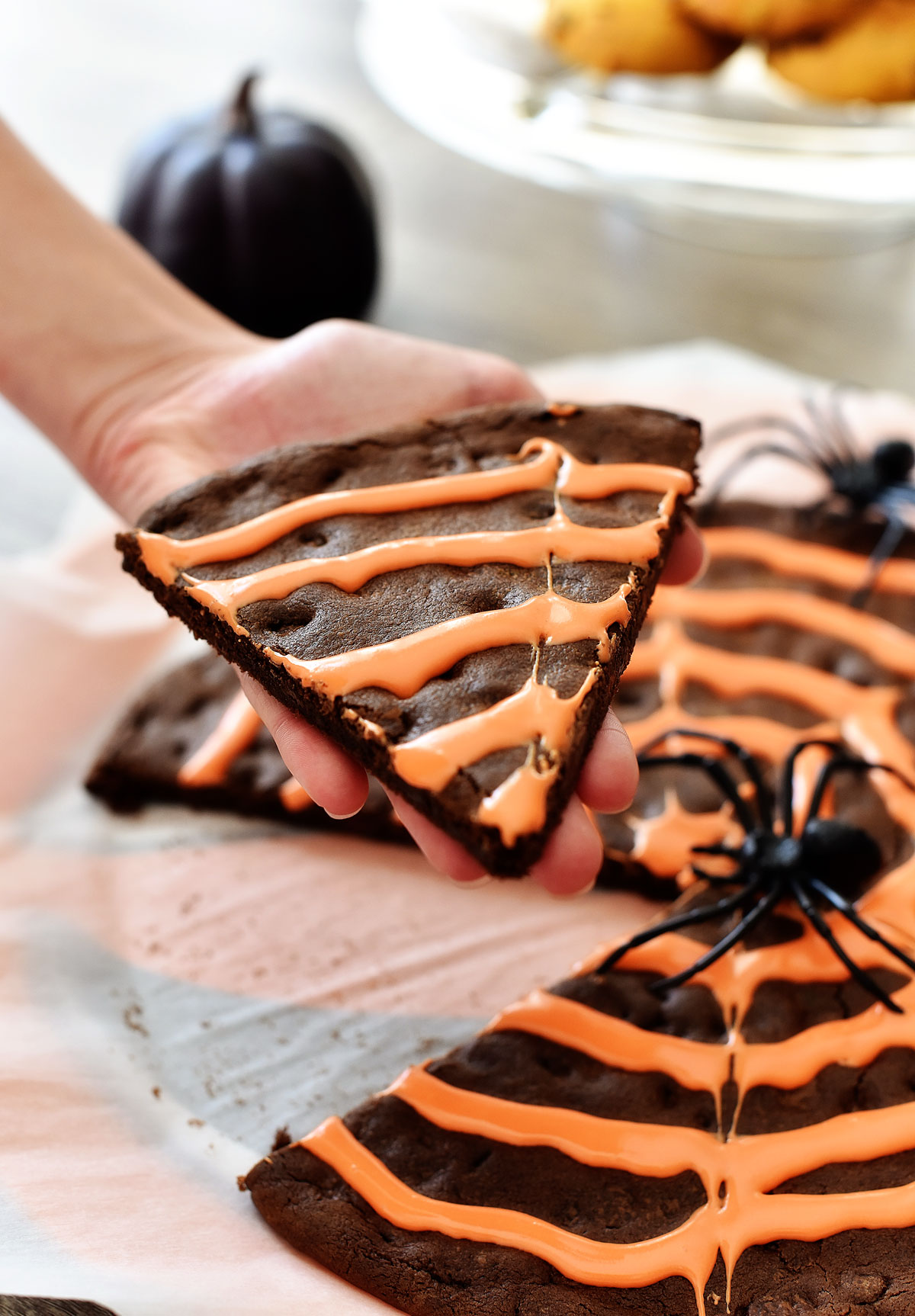 Spider web cookie is a delicious chocolate cookie with creamy vanilla frosting in a web pattern. Life-in-the-Lofthouse.com