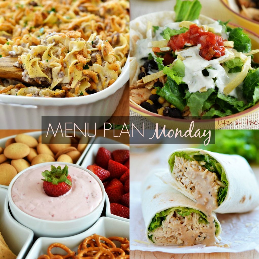 menu plan Monday 