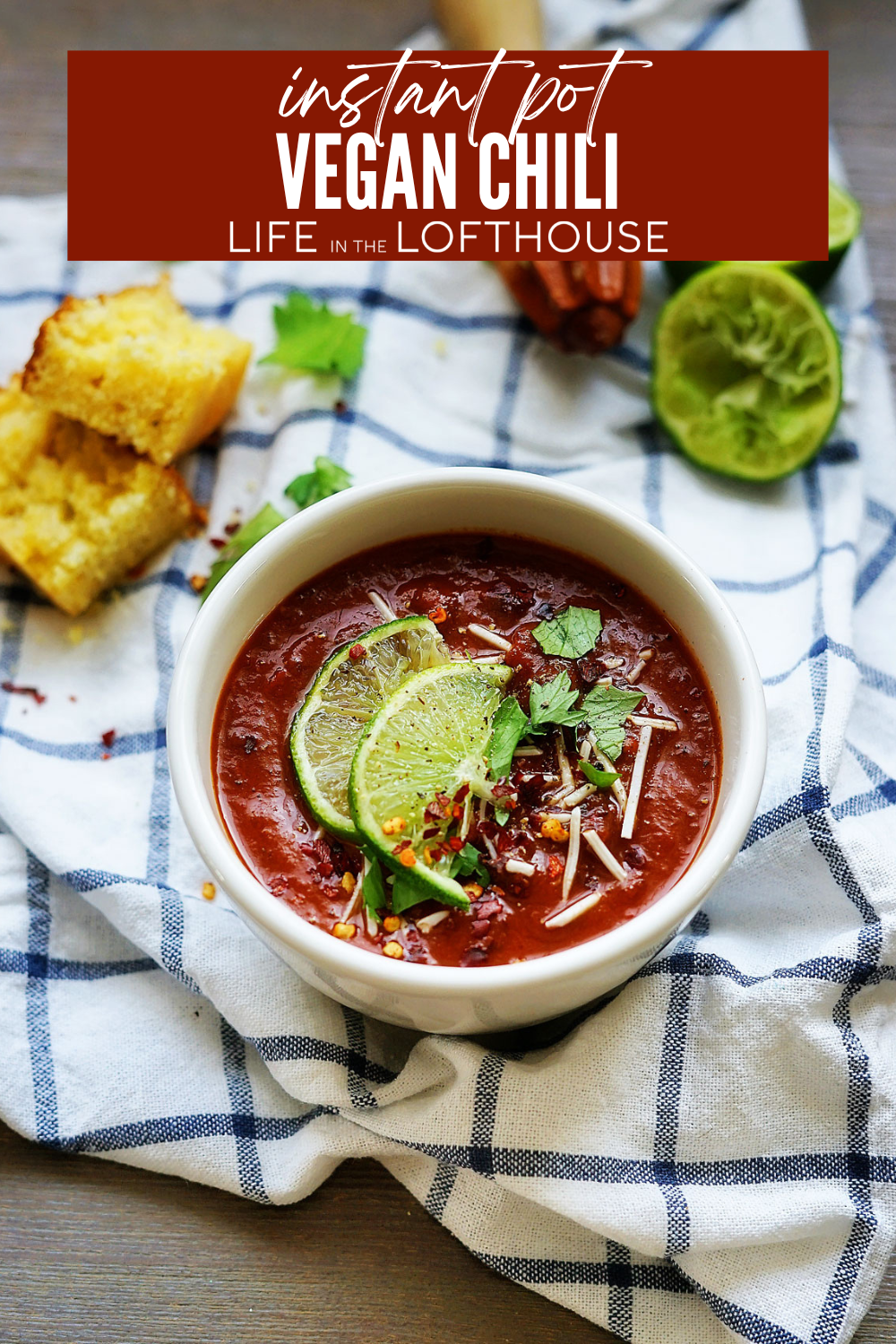 You won't even miss the meat in the Instant Pot Vegan Chili! Full of beans and vegetables it is hearty, delicious, and good for you!