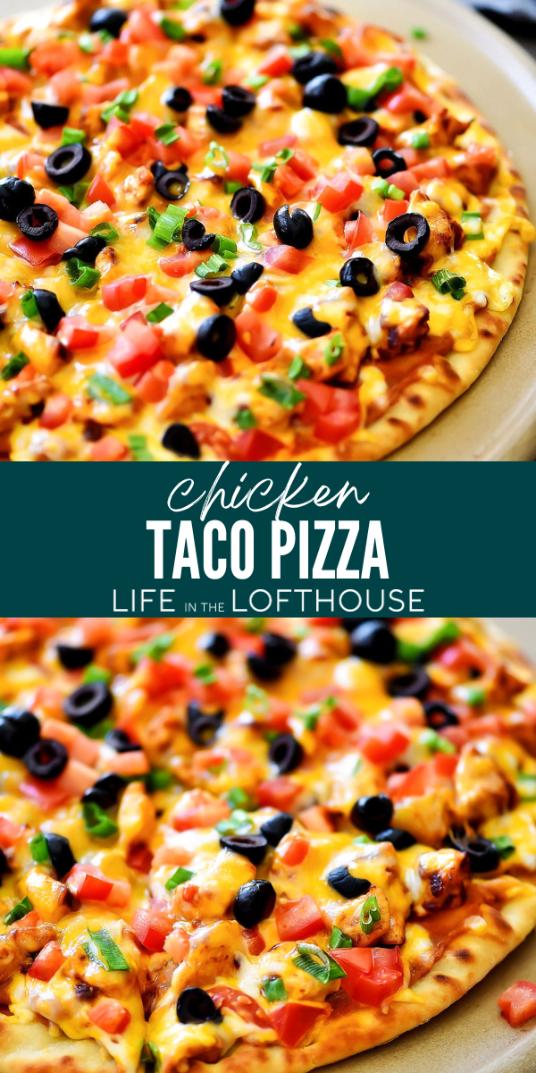 Chicken Taco Pizza Pinterest Pin