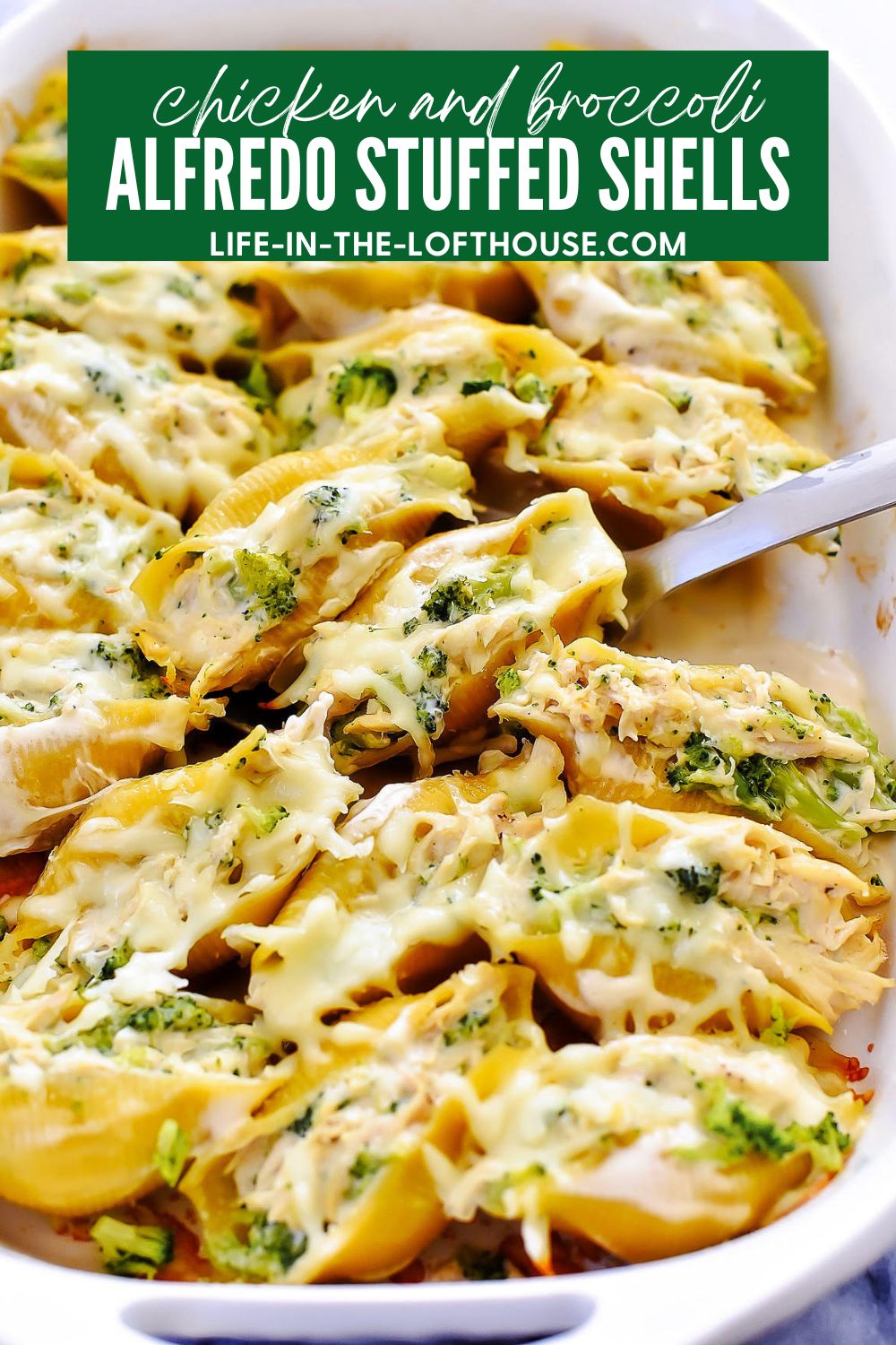Chicken And Broccoli Alfredo Stuffed Shells