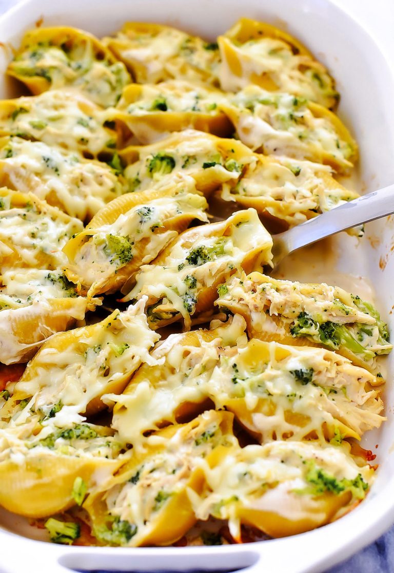 Chicken Broccoli Alfredo Shells