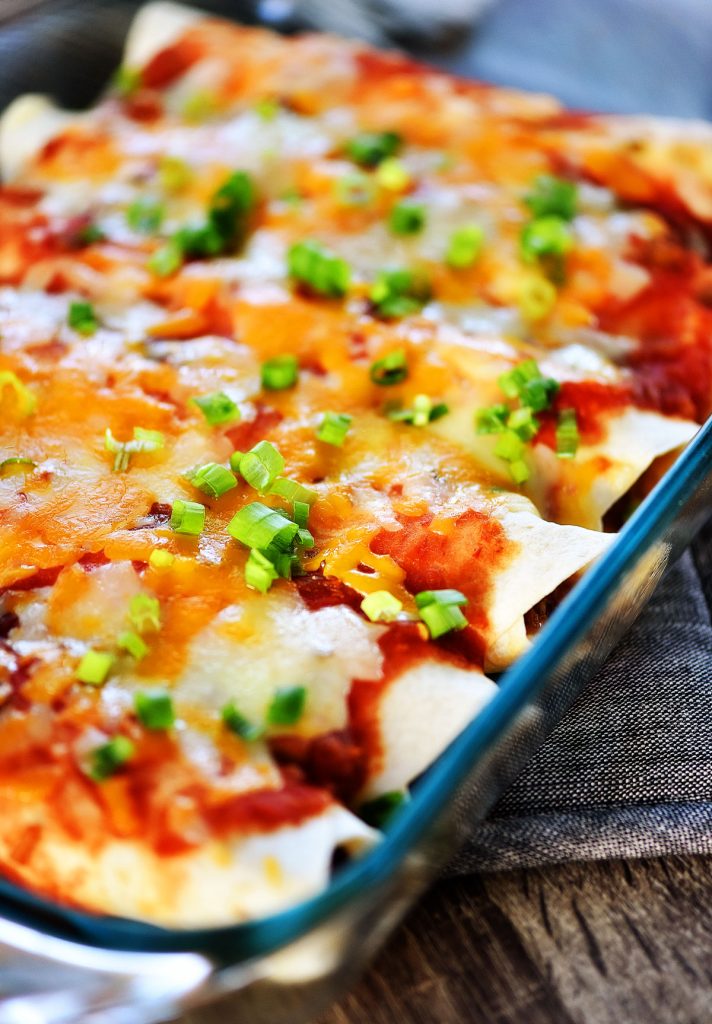 Cream Cheese Beef Enchiladas