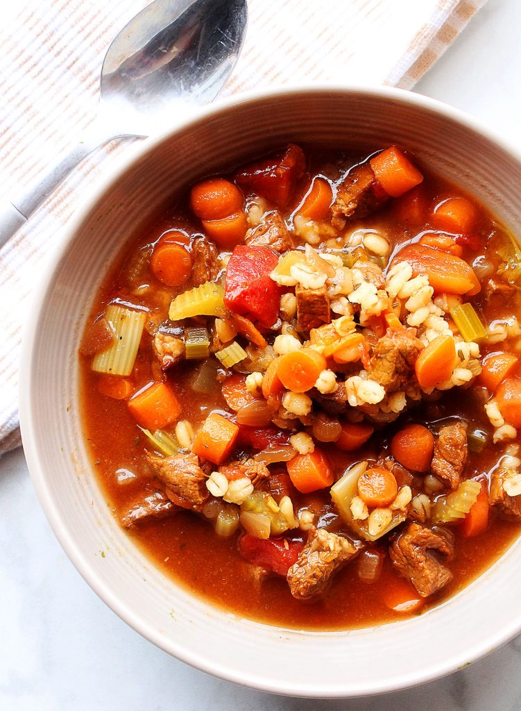 Slow Cooker Beef Barley Soup