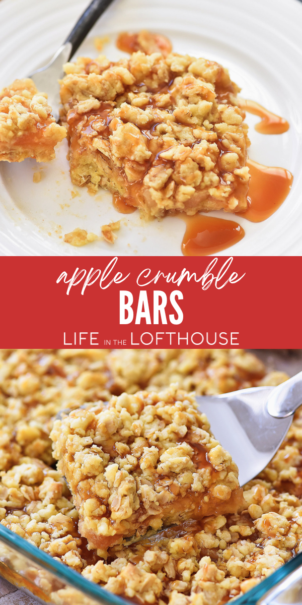 Apple Crumble Bars Pinterest Pin