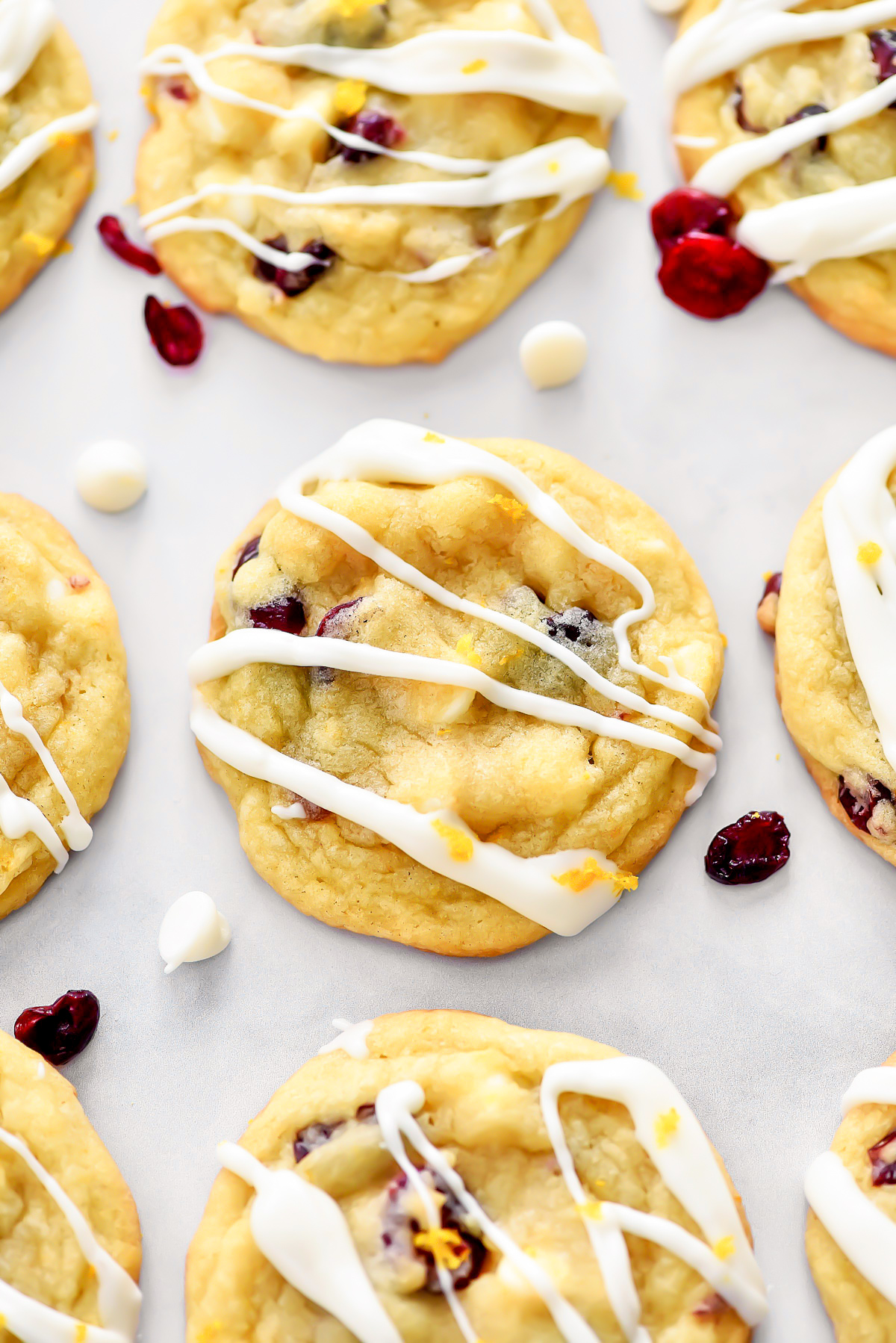 White Chocolate Cranberry Orange Cookies are sweet, soft cookies full of orange and cranberry flavors. Life-in-the-Lofthouse.com