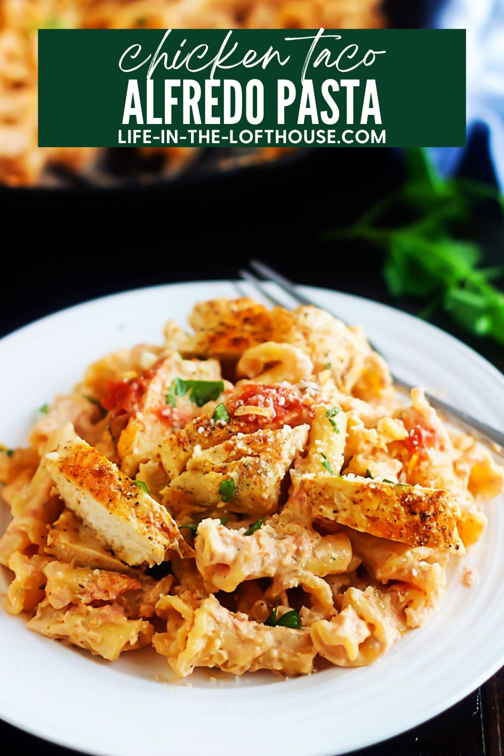 Chicken Taco Alfredo Pasta