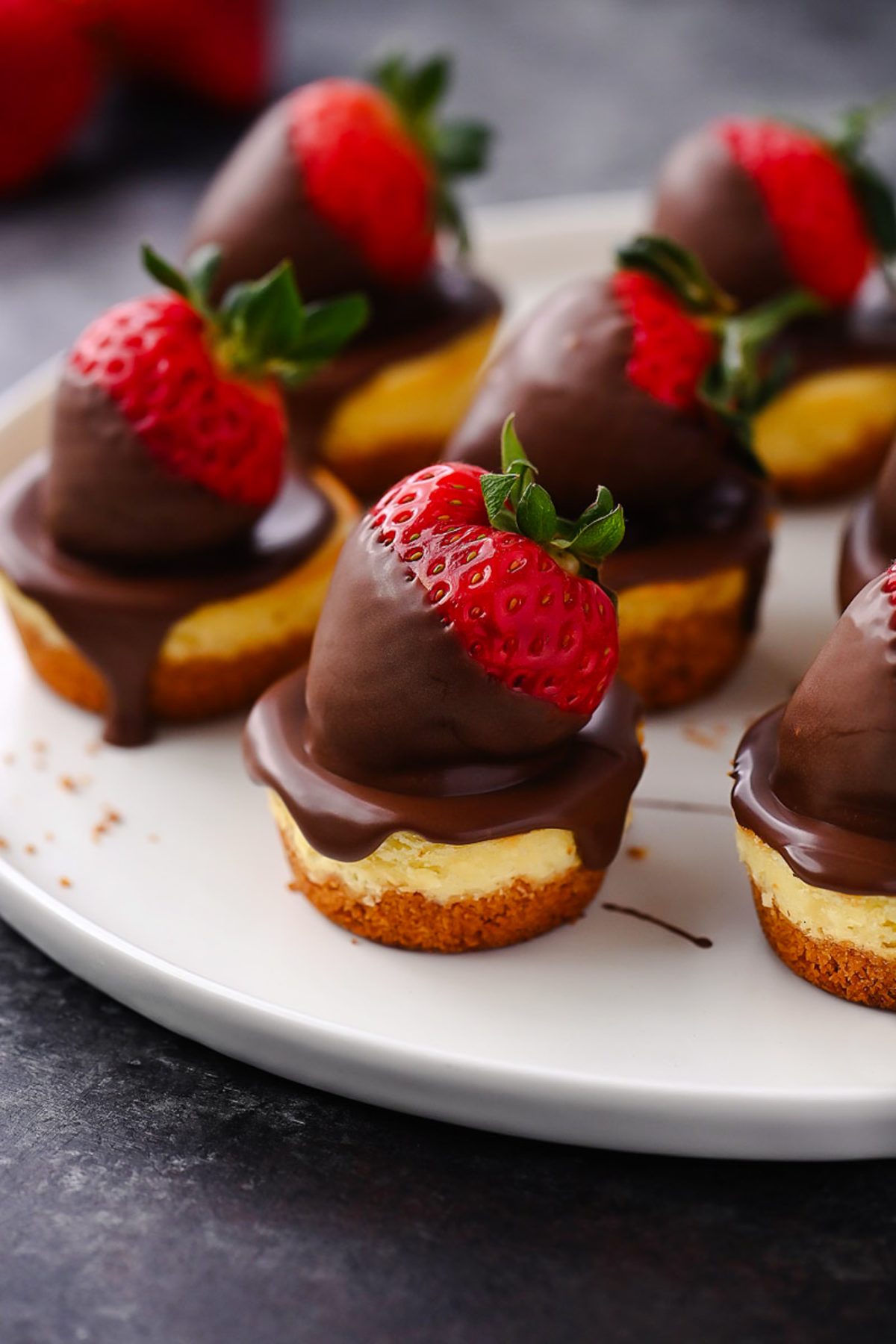 Chocolate Dipped Strawberry Mini Cheesecakes Ingredients