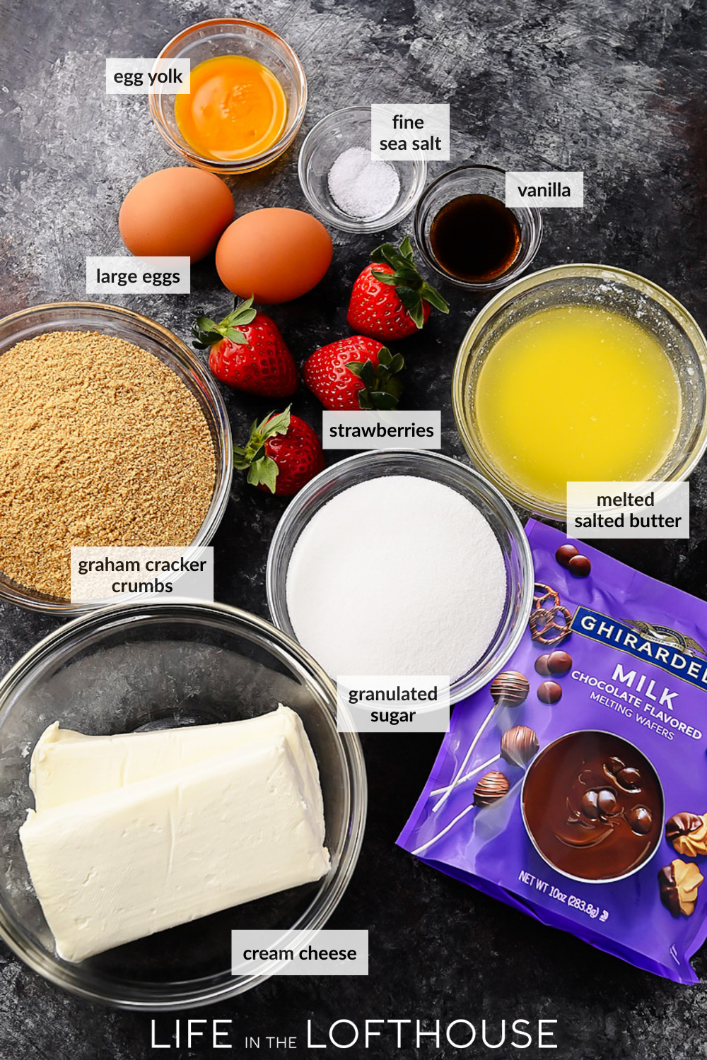 Chocolate Dipped Strawberry Mini Cheesecakes Ingredients
