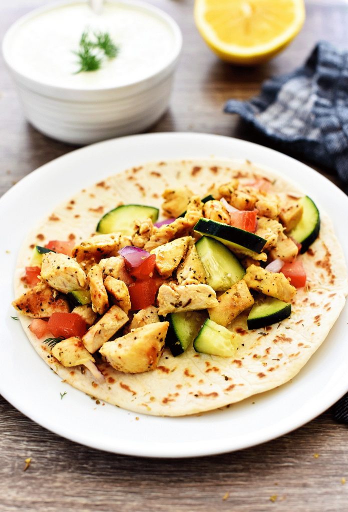 Greek Chicken Wraps