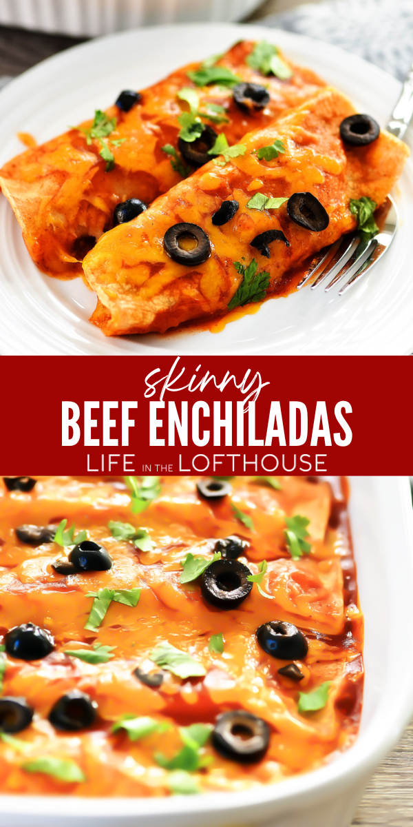 Skinny Beef Enchiladas Pinterest Pin