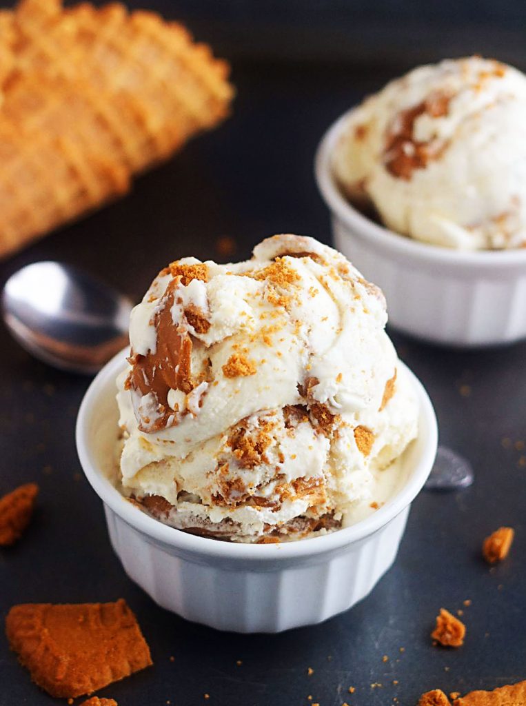 Easy Homemade Biscoff Ice Cream