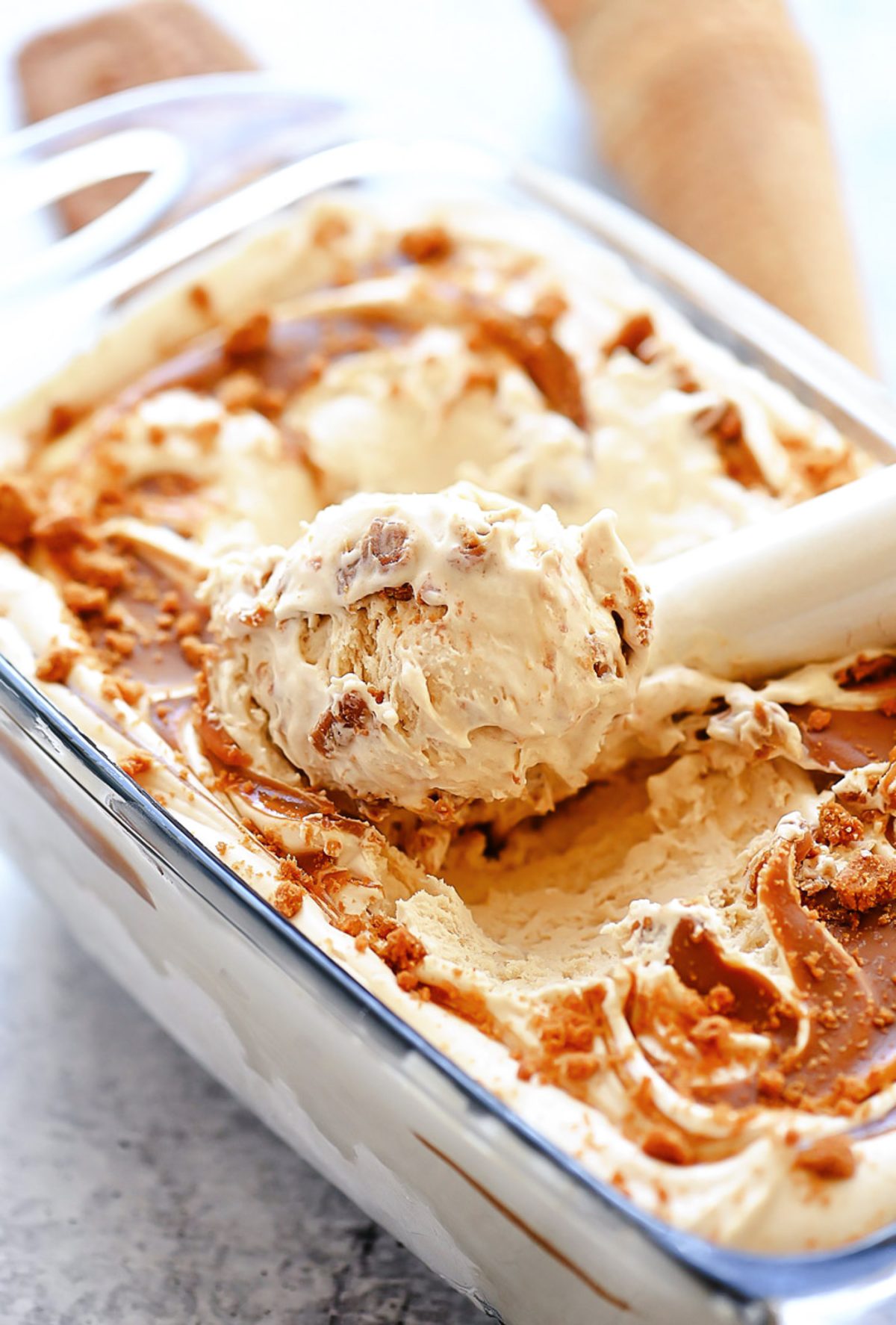 Homemade Biscoff Ice Cream