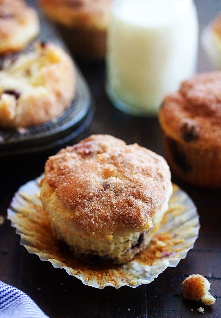 The Best Blueberry Muffins are tender, moist, and loaded with blueberries with a delicious cinnamon and sugar topping. Life-in-the-Lofthouse.com