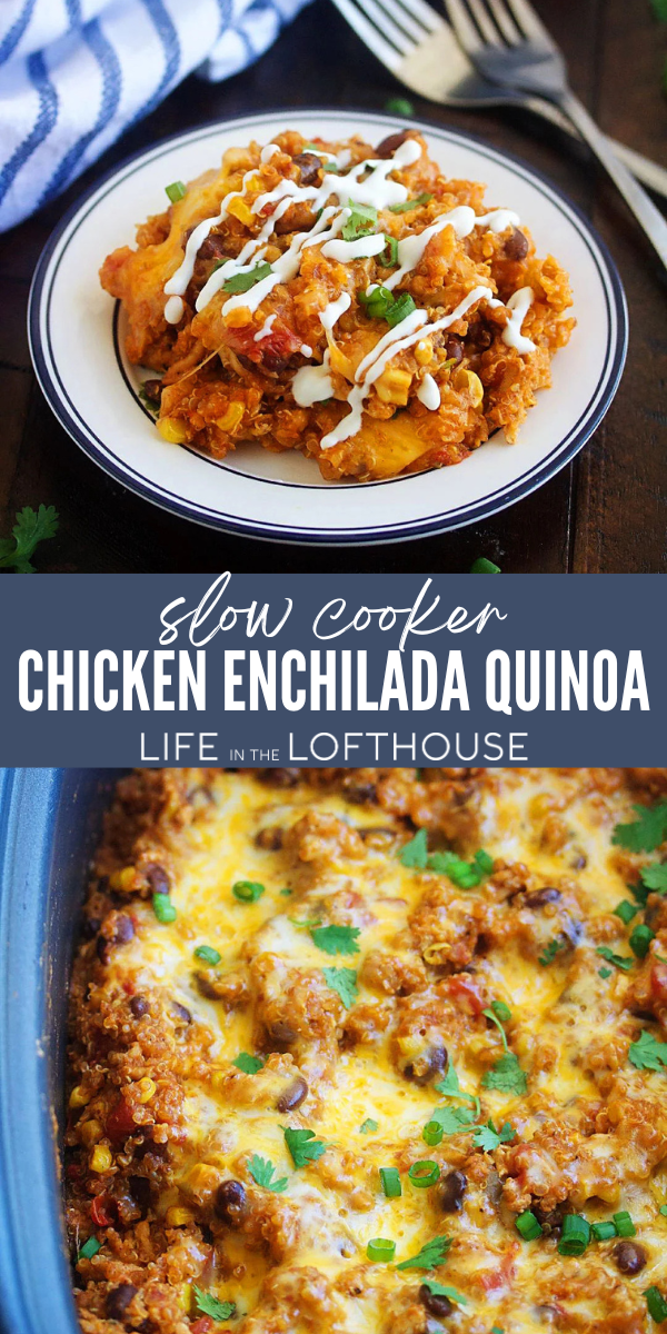Slow Cooker Chicken Enchilada Quinoa
