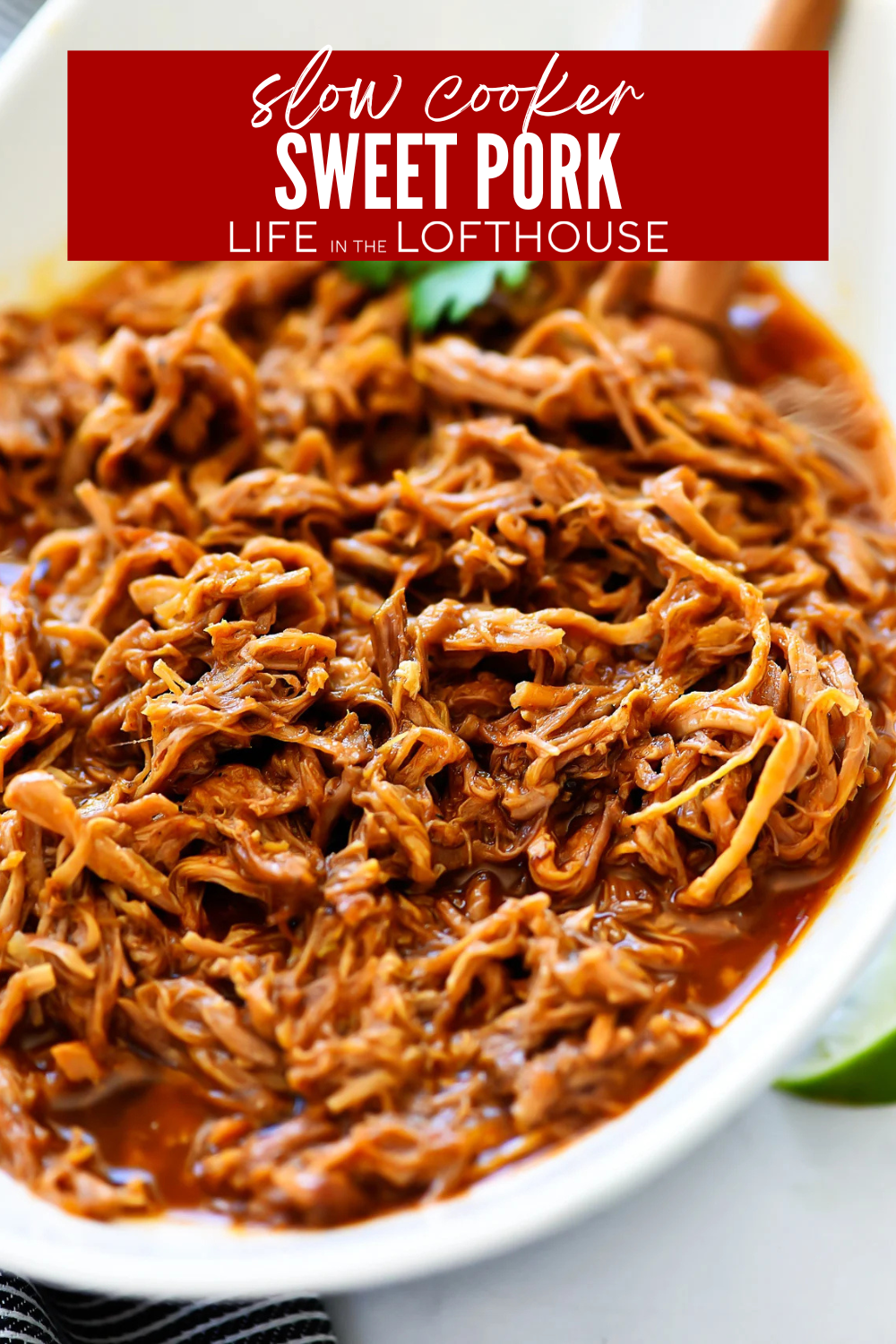 Slow Cooker Sweet Pork Pinterest Pin