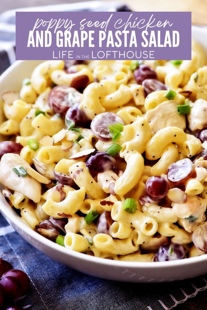 Poppy Seed Chicken and Grape Pasta Salad