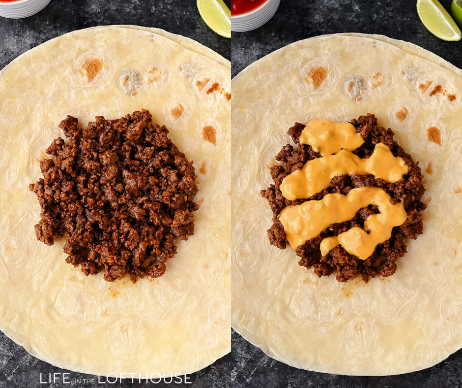 Copycat Crunchwrap Supreme Step1