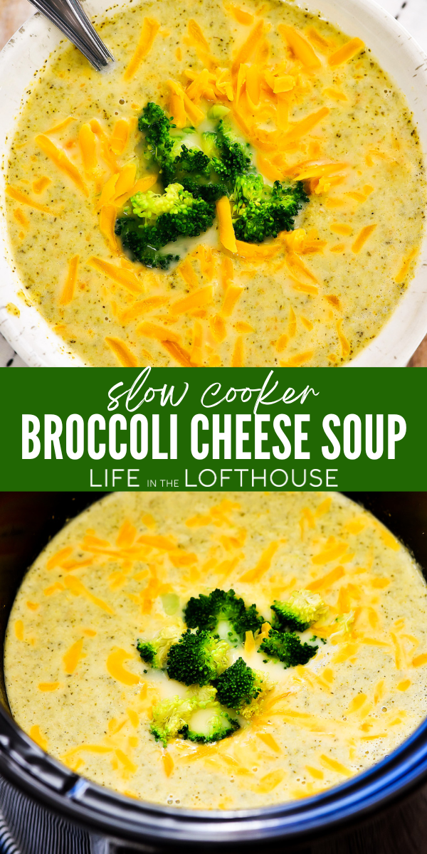 Slow Cooker Broccoli Cheese Soup is a creamy soup made with fresh broccoli, carrots, and freshly grated cheddar cheese. Add this soup to your must-make list!
