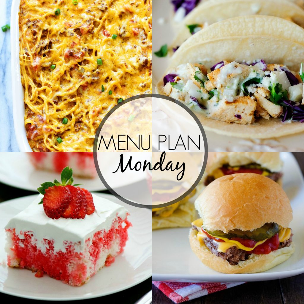Menu Plan Monday 