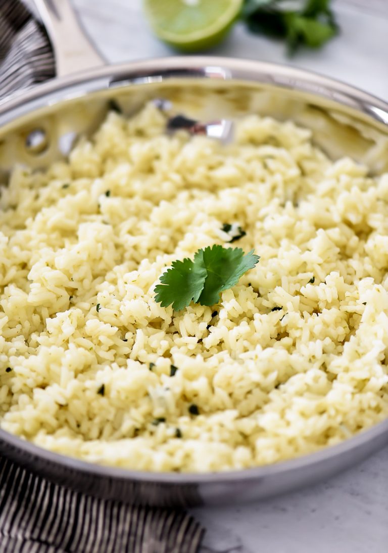 Cilantro Lime Rice is delicious rice with hints of cilantro and lime flavors. Life-in-the-Lofthouse.com