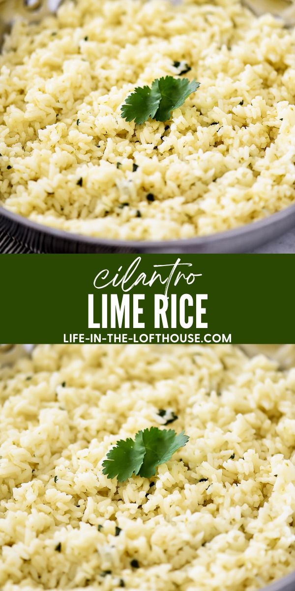 Cilantro Lime Rice is delicious rice with hints of cilantro and lime flavors. Life-in-the-Lofthouse.com