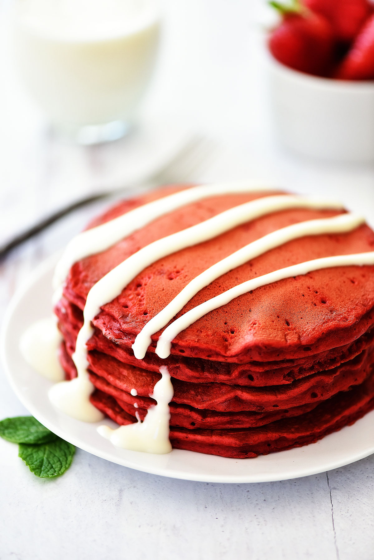 Red Velvet Pancakes for Menu Plan Monday 