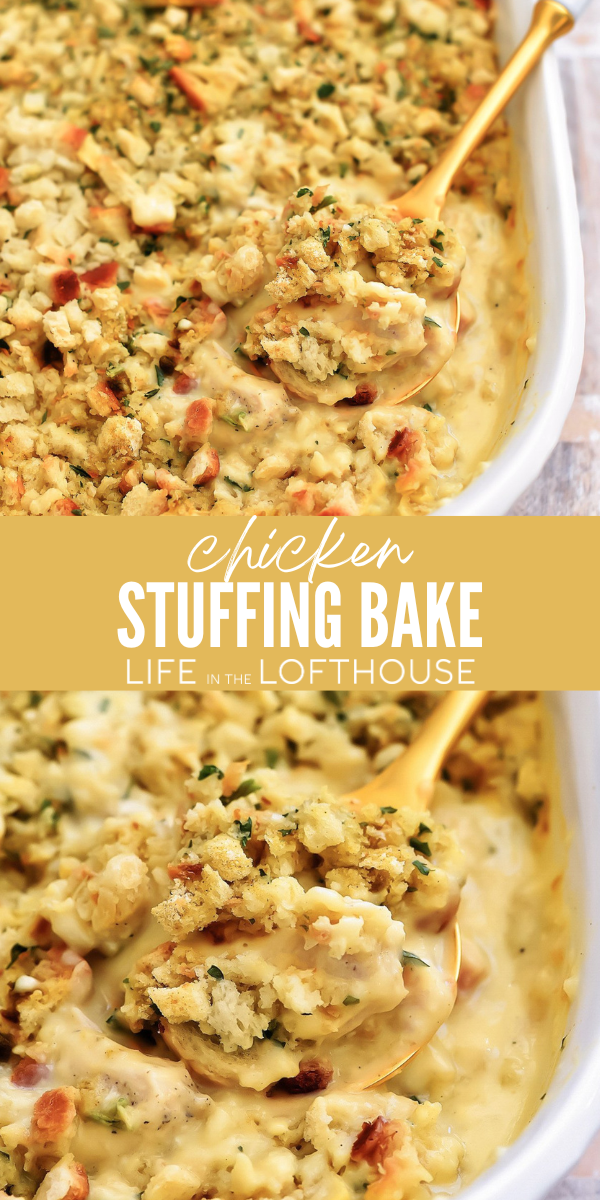 Chicken & Stuffing Bake Pinterest Pin