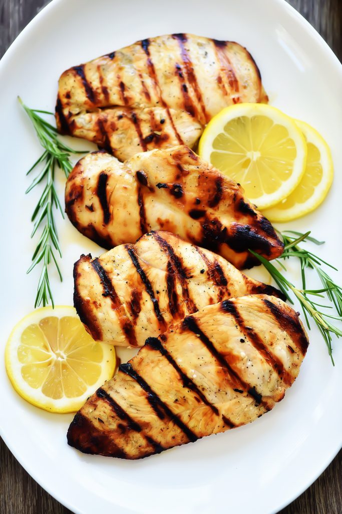 Grilled Lemon Chicken is tender pieces of chicken breast with lemon flavor. Life-in-the-Lofthouse.com