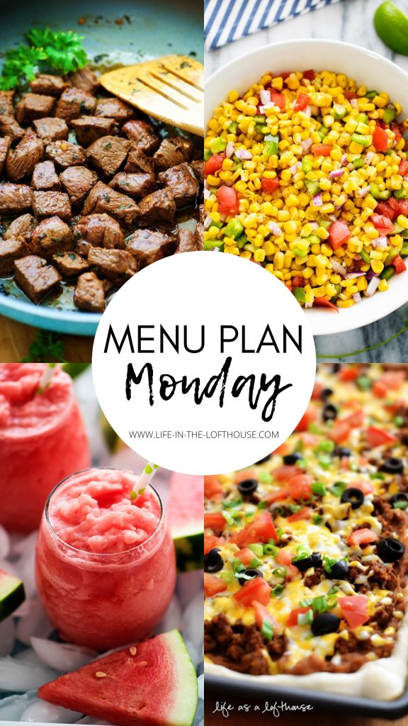 Menu Plan Monday is a menu of weekly dinner ideas. Each menu includes six dinners and one dessert. Life-in-the-Lofthouse.com