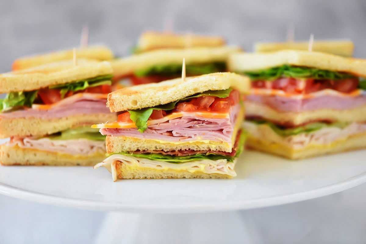 Club Sandwiches are loaded with ham, turkey, bacon and more.
