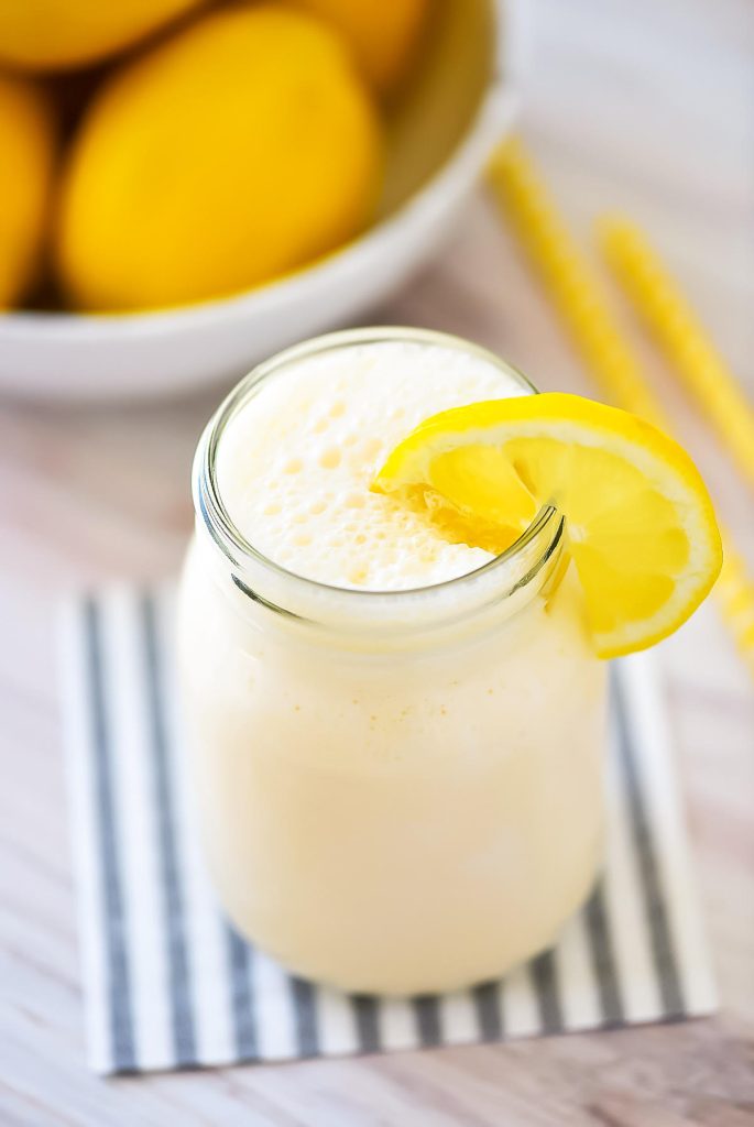 Frosted Lemonade is a sweet and creamy drink made with freshly squeezed lemon juice and ice cream. Life-in-the-Lofthouse.com