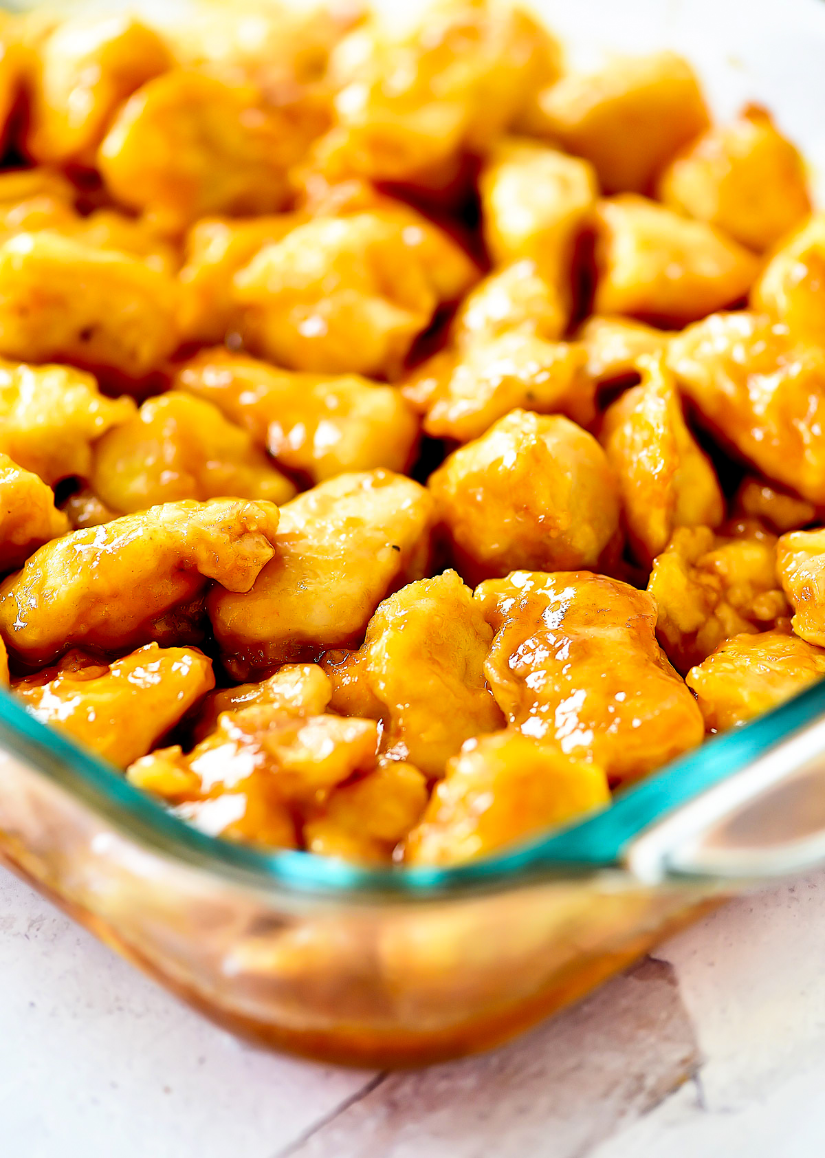 Sweet and Sour Chicken is bite-sized pieces of chicken covered in a delicious sweet and tangy sauce. Life-in-the-Lofthouse.com