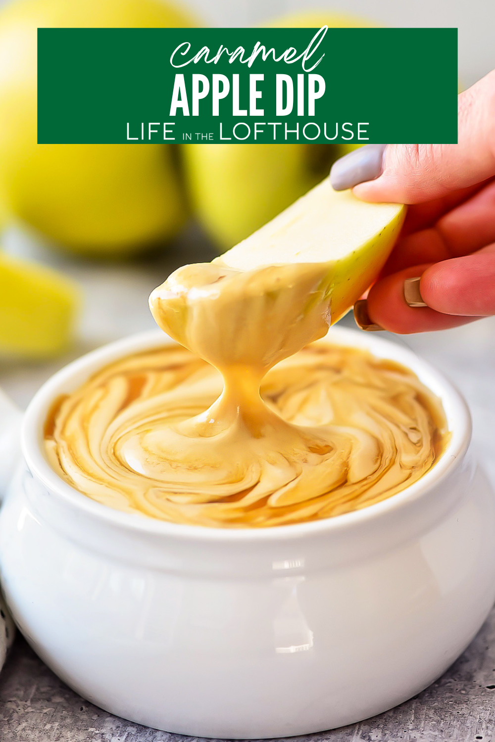 Caramel Apple Dip is a creamy delicious dip that tastes just like a classic caramel apple. It&rsquo;s the perfect no-bake treat to whip up for your next fall party!