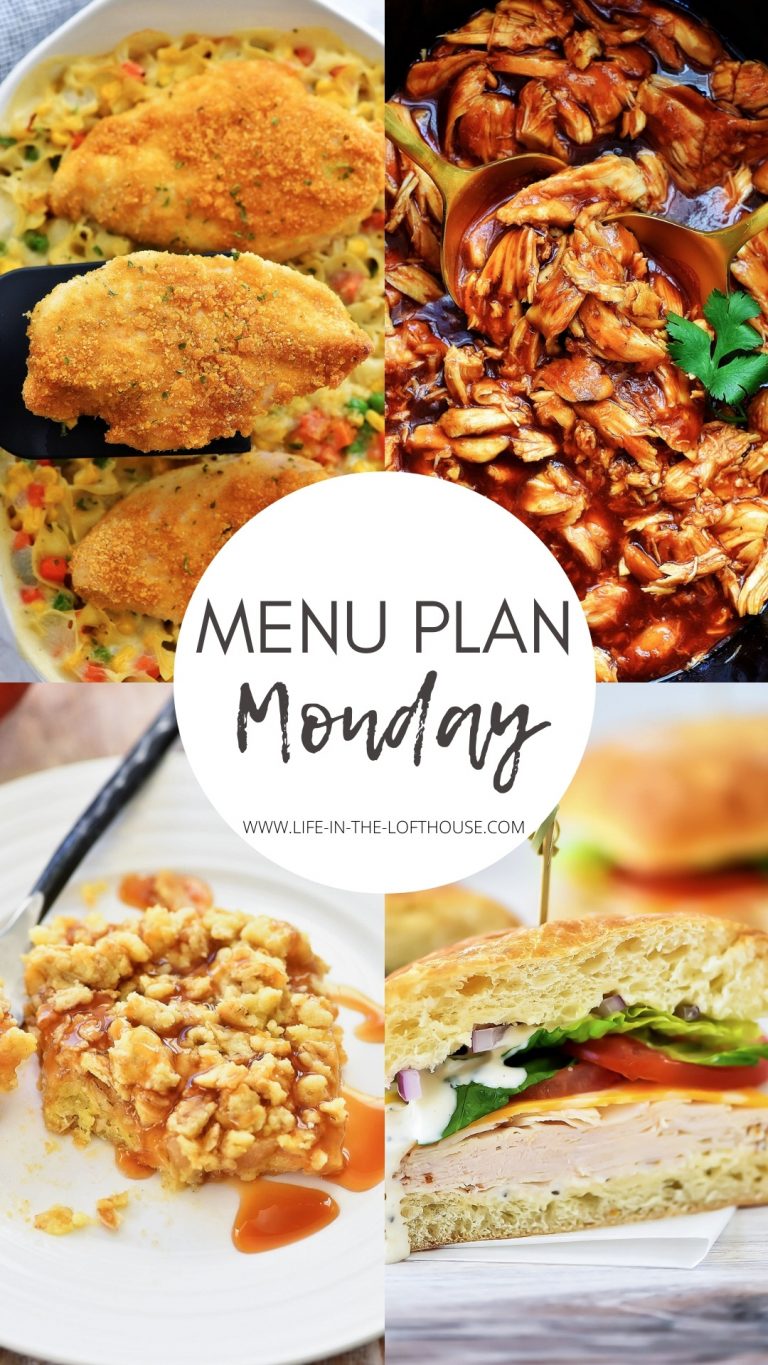 Menu Plan Monday is a family friendly weekly menu with six dinners and one dessert. Life-in-the-Lofthouse.com