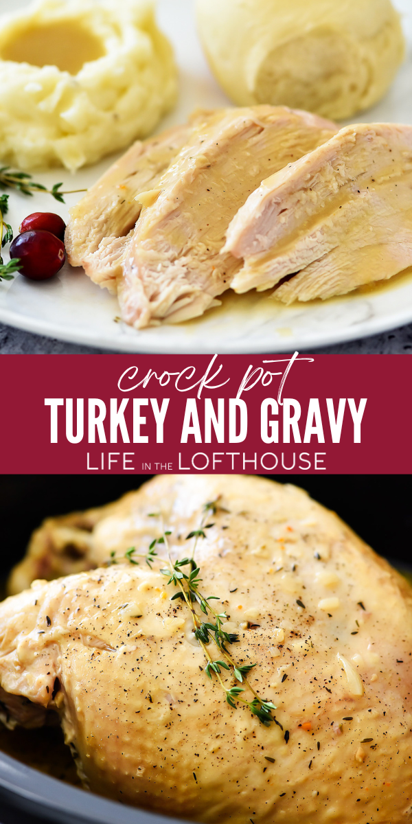 Crock Pot Turkey and Gravy with holiday side dishes