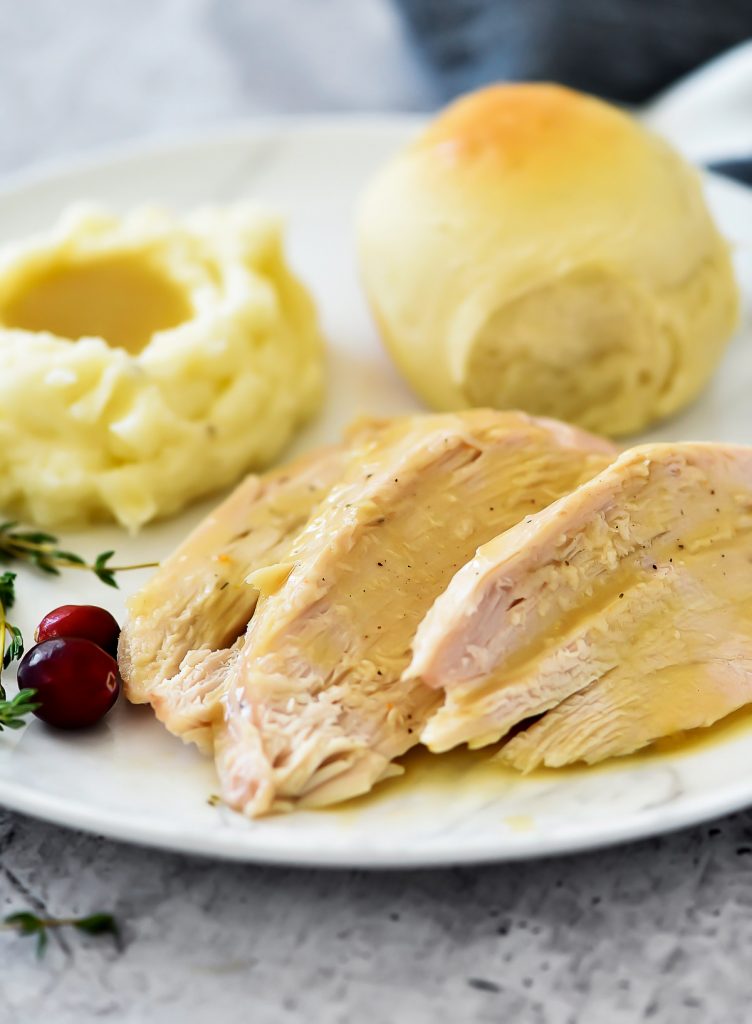 Tender turkey breast and delicious gravy cooked in a Crock Pot. Life-in-the-Lofthouse.com