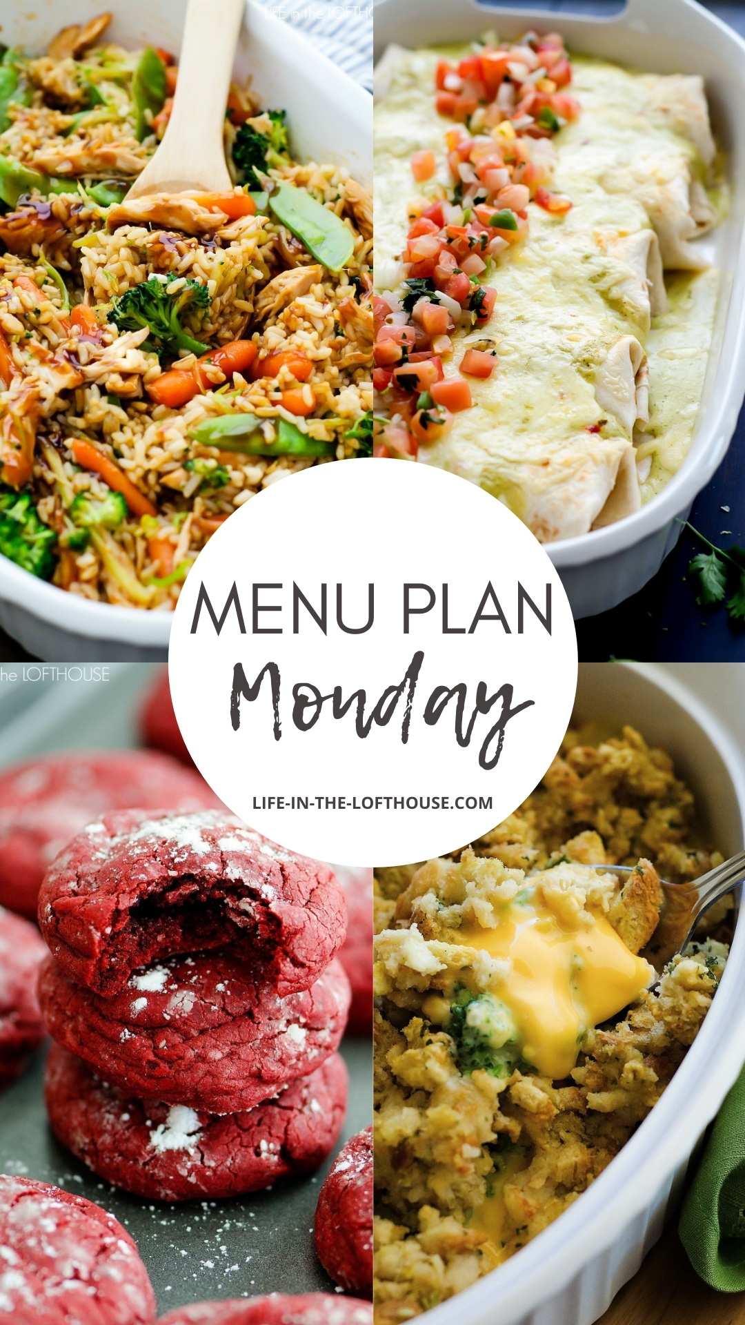 Menu Plan Monday is an easy dinner menu filled with six dinner recipes and one dessert. Life-in-the-Lofthouse.com