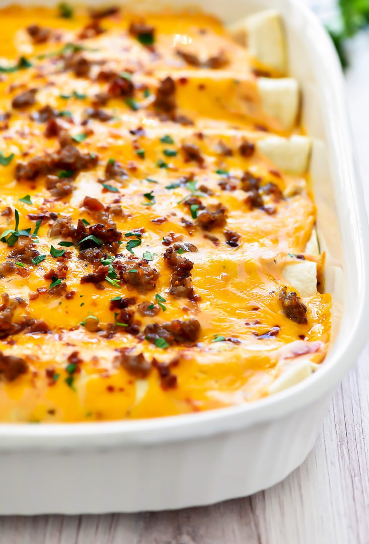 Hearty and delicious breakfast enchiladas.