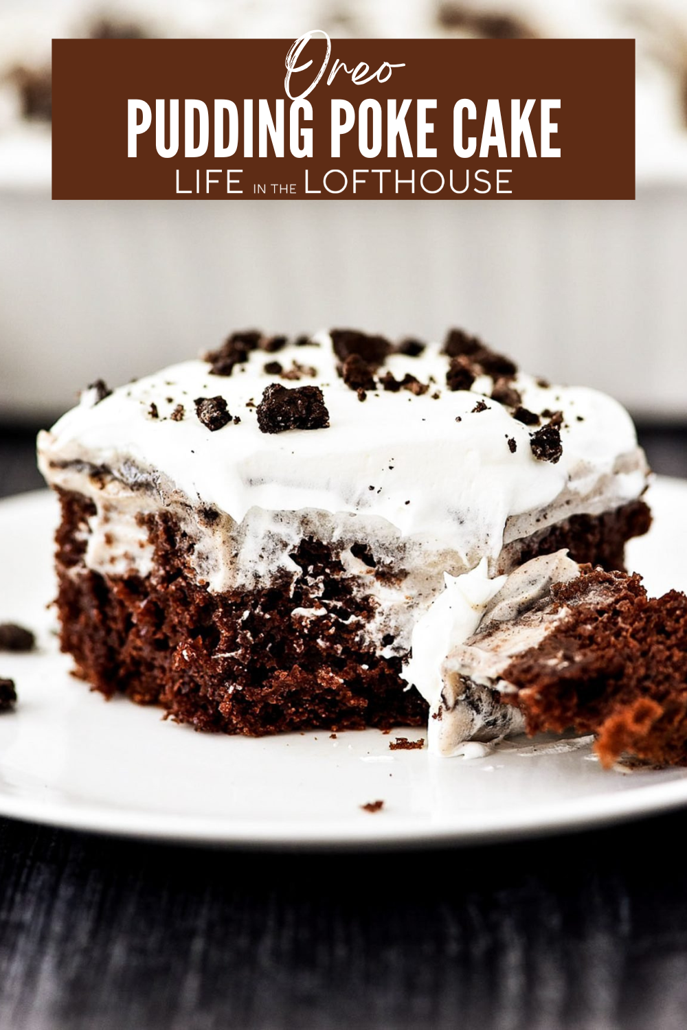 Oreo Pudding Poke Cake Pinterest Pin