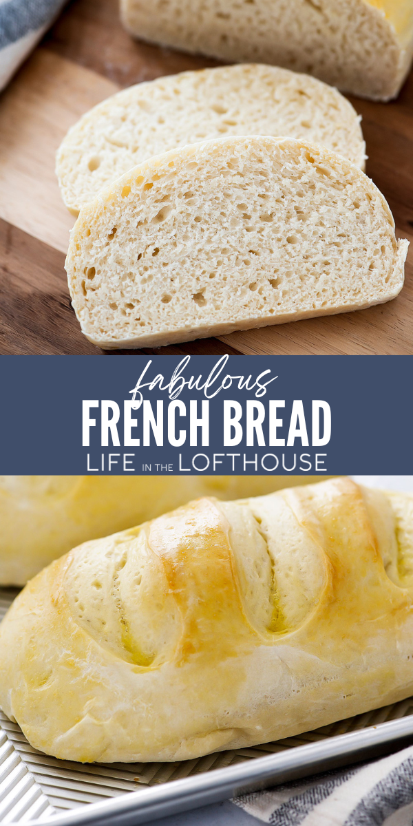 Fabulous French Bread is delicious homemade bread that is soft and fluffy on the inside with a golden crust on the outside. In just an hour and a half, you can have 3 fresh loaves of bread ready to be devoured!