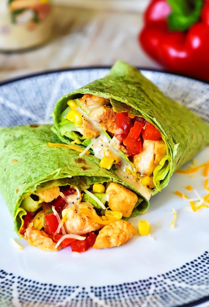 Southwest Chicken Caesar Wraps
