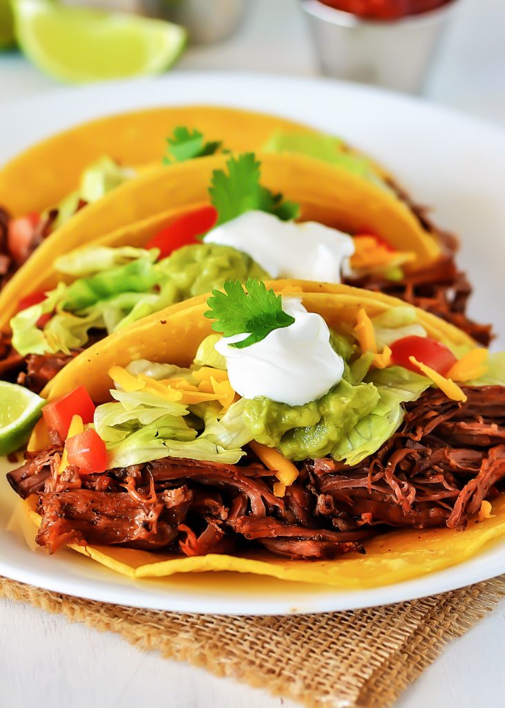 Crock Pot Shredded Beef Tacos