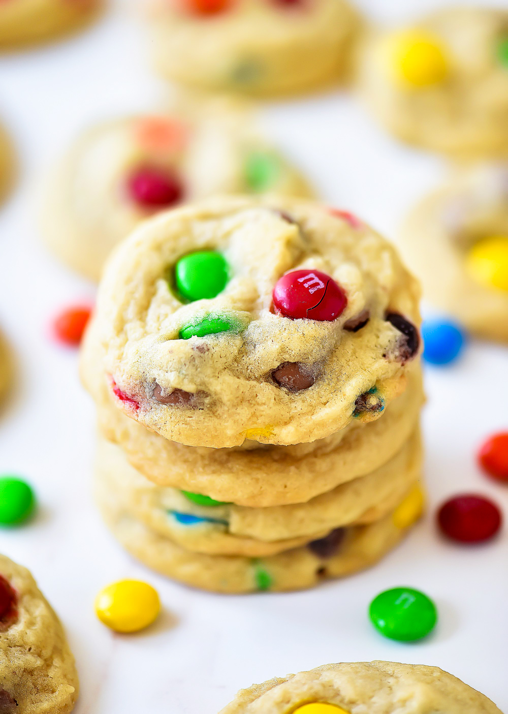 These cookies are so soft and chewy and filled with chocolate chips and rainbow M&M's. Life-in-the-Lofthouse.com
