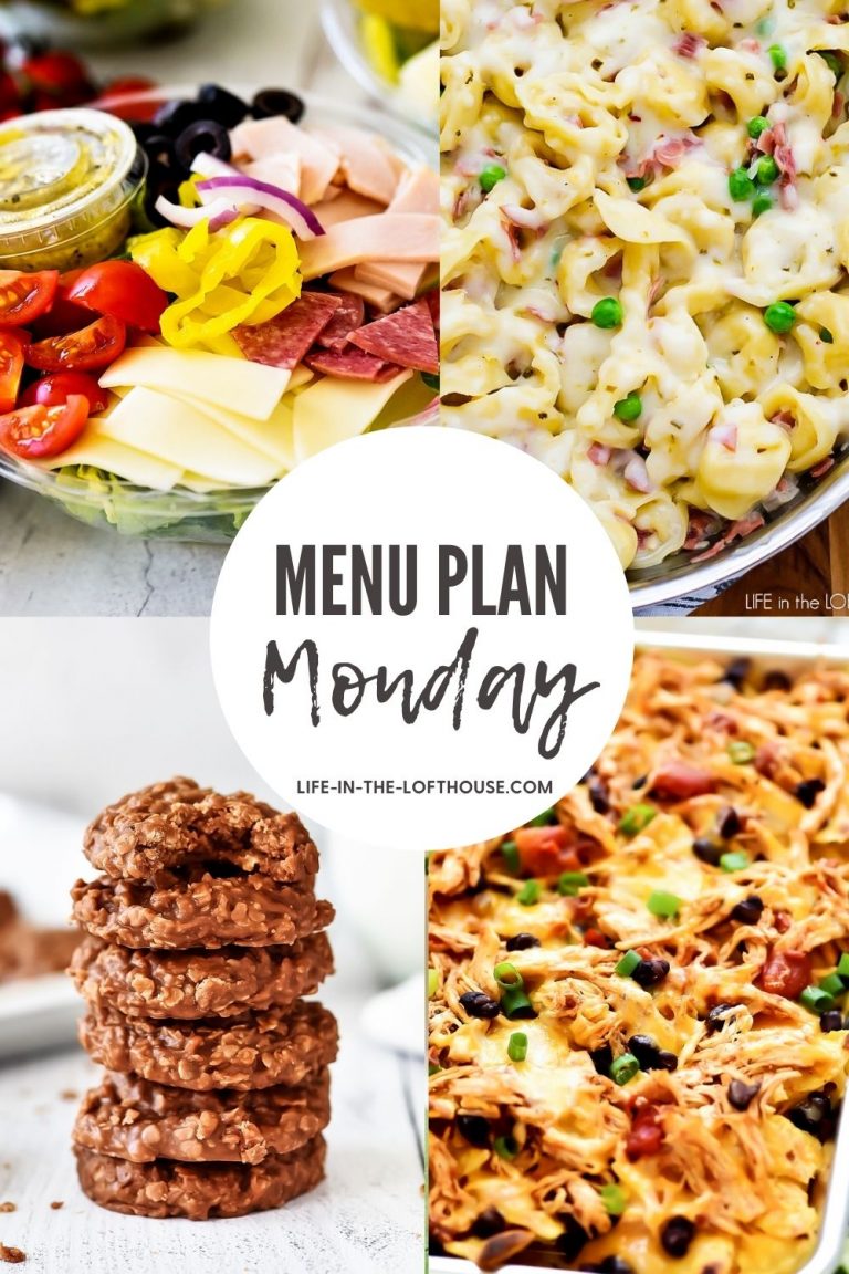 Menu Plan Monday is an easy dinner menu filled with six dinner recipes and one dessert. Life-in-the-Lofthouse.com