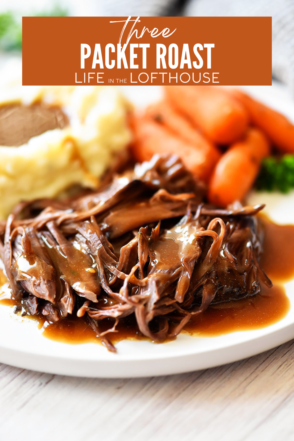 Three Packet Roast is simple to prepare and delicious. As this roast cooks, it creates the most wonderfully tender roast and divine gravy.