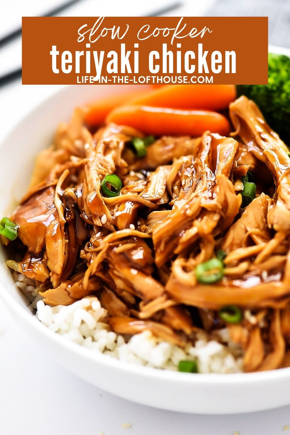 Chicken slow cooked with a homemade teriyaki sauce. Life-in-the-Lofthouse.com